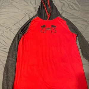 Under Armour Charcoal and Scarlet Hoodie